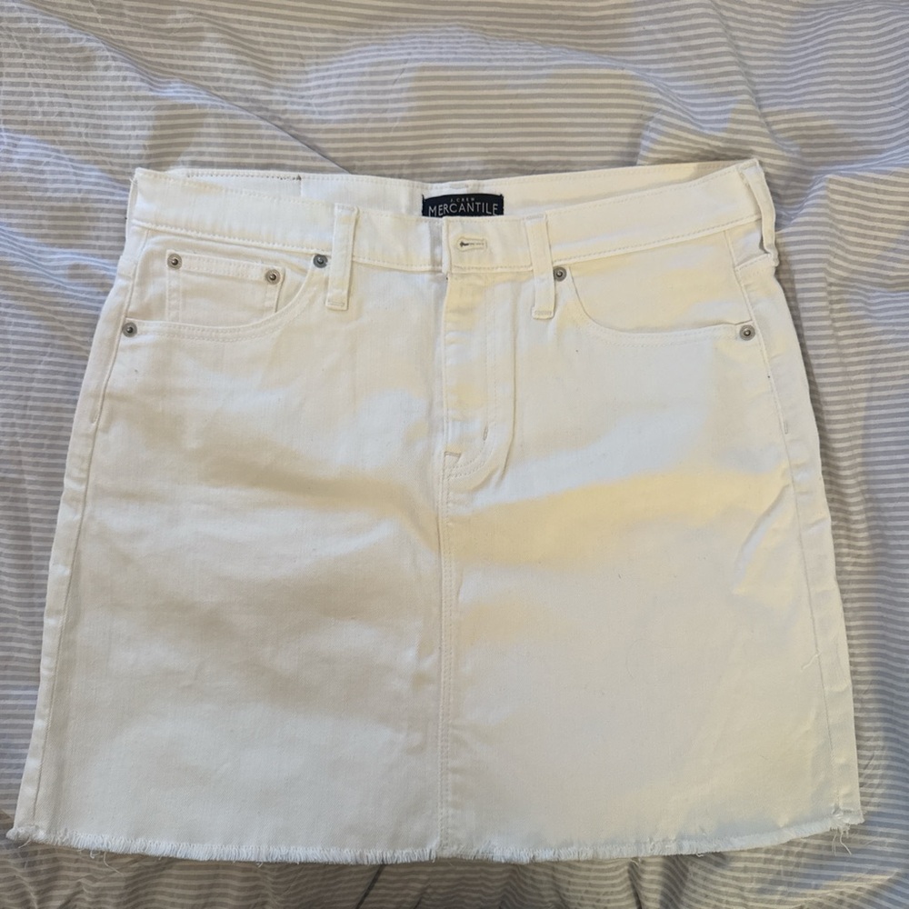 J. Crew Cream Mini Skirt